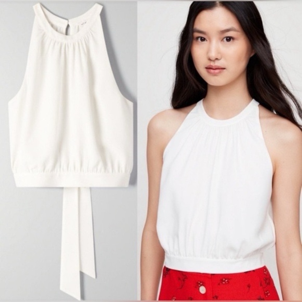 Wilfred Aritzia Ivory Halter Blouse